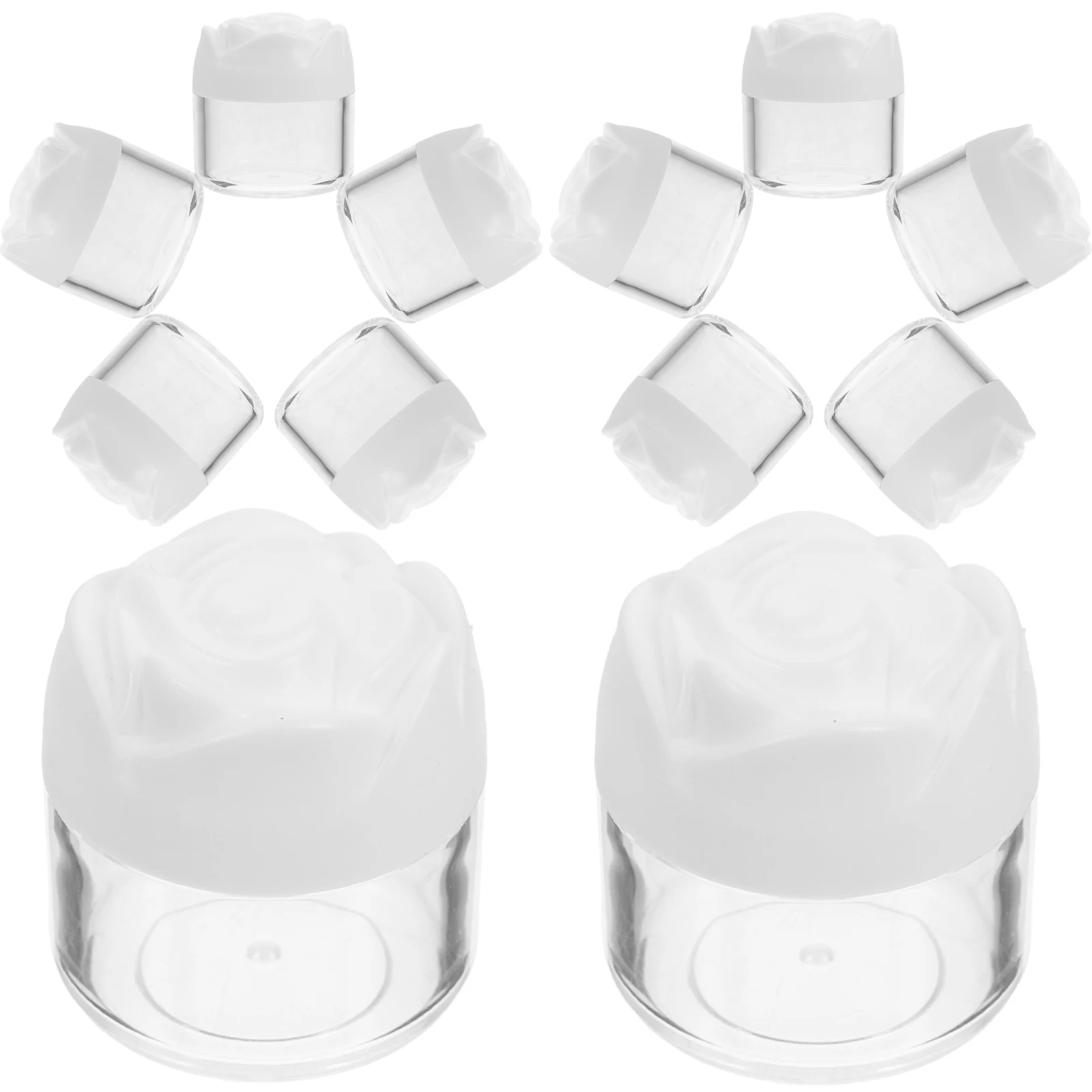 12 Pcs Rose Cover Cream Jars Small Clear Containers Lids Travel Size Portable Skincare Bottle For Face Body Scrub Eye
12 Pcs Rose Cover Cream Jars Small Clear Containers Lids Travel Size Portable Skincare Bottle For Face Body Scrub Eye