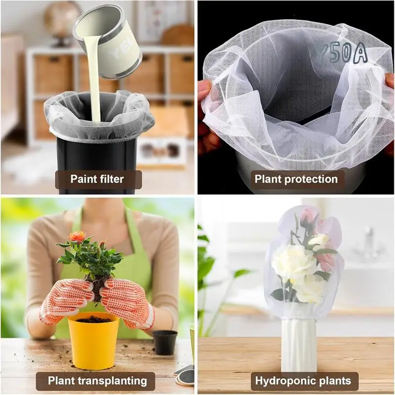 Y50A-6Pcs Paint Filter Bag, White Bucket Strainer Plastic Putty Knife Elastic Top Opening Paint For Paint Gardening
Y50A-6Pcs Paint Filter Bag, White Bucket Strainer Plastic Putty Knife Elastic Top Opening Paint For Paint Gardening
