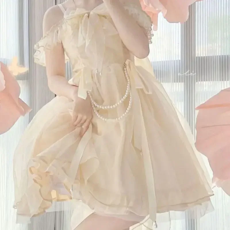 2025 Love Dance Step Sweet Strap Mesh Dress Harajuku Girl Wish Lolita Light Lolita Cute And Lovely Student Suit Light Wedding
2025 Love Dance Step Sweet Strap Mesh Dress Harajuku Girl Wish Lolita Light Lolita Cute And Lovely Student Suit Light Wedding