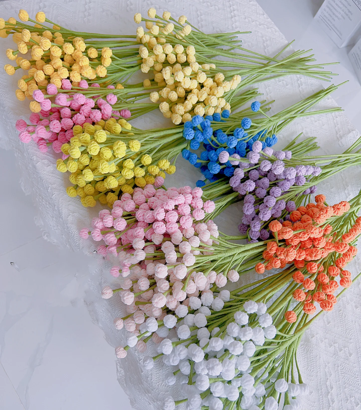 Hand-knitted Ball flower Crochet Artificial Flowers Cotton Wedding Car Homemade Decoration Ornament Desktop Decor Birthday Gift
Hand-knitted Ball flower Crochet Artificial Flowers Cotton Wedding Car Homemade Decoration Ornament Desktop Decor Birthday Gift