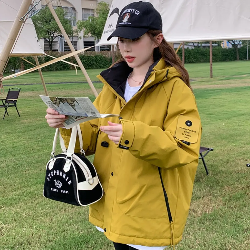 Women's Windproof down Jacket Autumn Winter Casual Hooded Oversleeve Cotton-Padded Coat Outdoor Fashionable Women's Clothing
Women's Windproof down Jacket Autumn Winter Casual Hooded Oversleeve Cotton-Padded Coat Outdoor Fashionable Women's Clothing