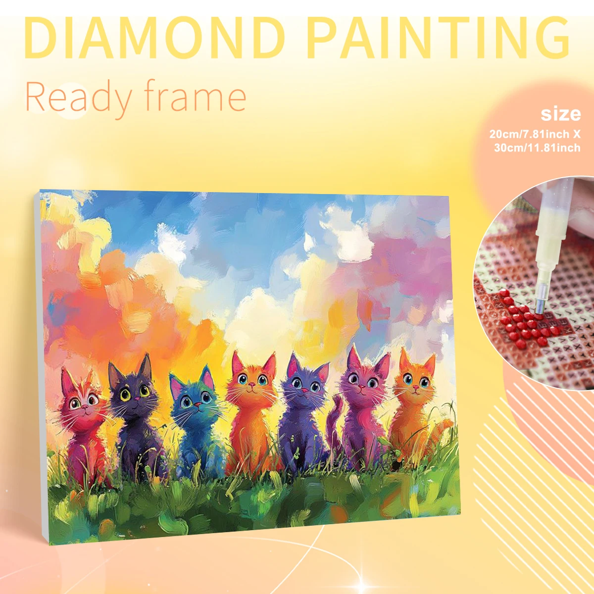 PhotoCustom Colorful Cat Herds Diamond Painting Kits Wall Decor Diamond Painting Kits For Beginners Animal Full Round/Square Dia
PhotoCustom Colorful Cat Herds Diamond Painting Kits Wall Decor Diamond Painting Kits For Beginners Animal Full Round/Square Dia