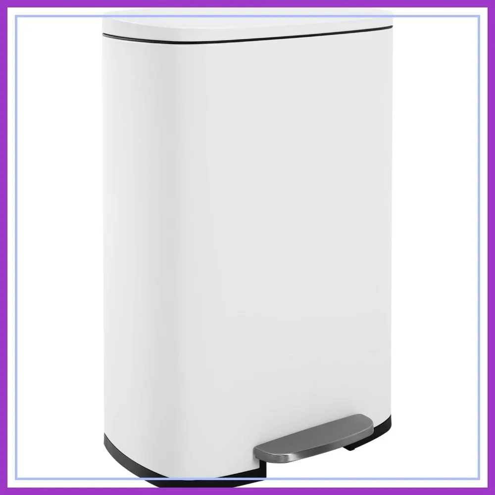 13 Gallon Trash Can with Lid, Brushed Stainless Steel, Soft-Close Step Pedal, Hands-Free, Easy to Clean for Kitchen Office Bathroom
13 Gallon Trash Can with Lid, Brushed Stainless Steel, Soft-Close Step Pedal, Hands-Free, Easy to Clean for Kitchen Office Bathroom