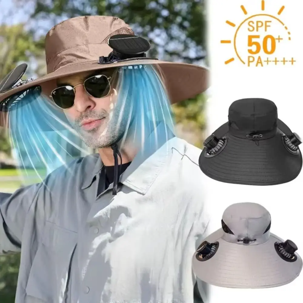 Wide-brimmed Solar Fan Hat Quick Dry Waterproof Mens Bucket Hat UV Protection USB Rechargeable Sun Hat
Wide-brimmed Solar Fan Hat Quick Dry Waterproof Mens Bucket Hat UV Protection USB Rechargeable Sun Hat