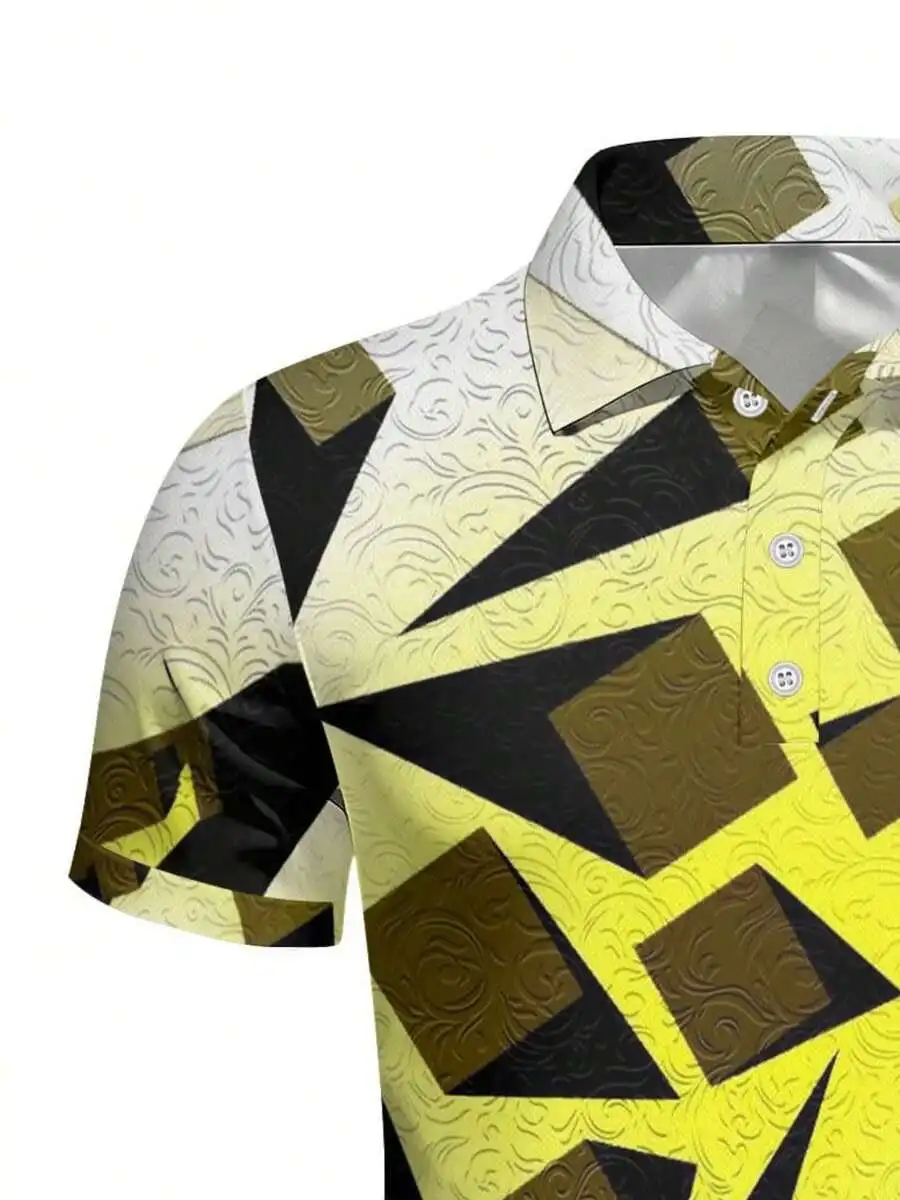 Mens Geometric Print Shirt Yellow Brown Black Triangle Pattern Breathable Casual Summer
Mens Geometric Print Shirt Yellow Brown Black Triangle Pattern Breathable Casual Summer