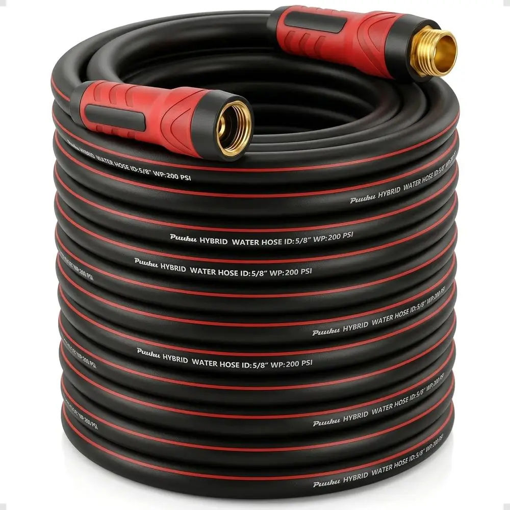 Heavy-Duty 100ft x 5/8 Premium Flexible Water Hose, No Kink, Leak-Proof, Lightweight for Household and Backyard Use
Heavy-Duty 100ft x 5/8 Premium Flexible Water Hose, No Kink, Leak-Proof, Lightweight for Household and Backyard Use