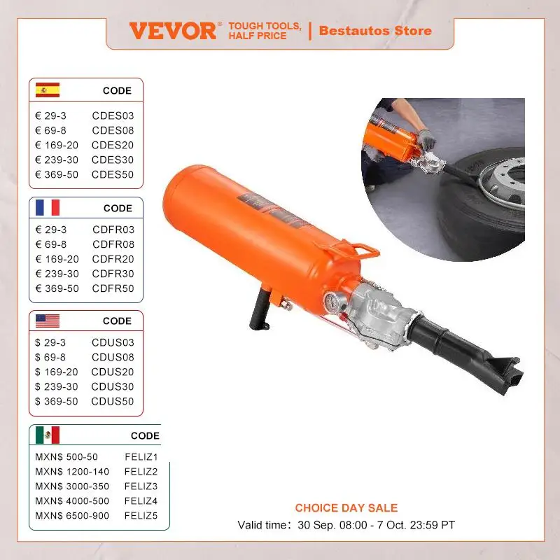 VEVOR воздушный Бисер для шин 8L/9L Blaster 120 PSI ручной бисер Базука Модернизированный портативный инструмент для накачки шин для грузовика
VEVOR воздушный Бисер для шин 8L/9L Blaster 120 PSI ручной бисер Базука Модернизированный портативный инструмент для накачки шин для грузовика