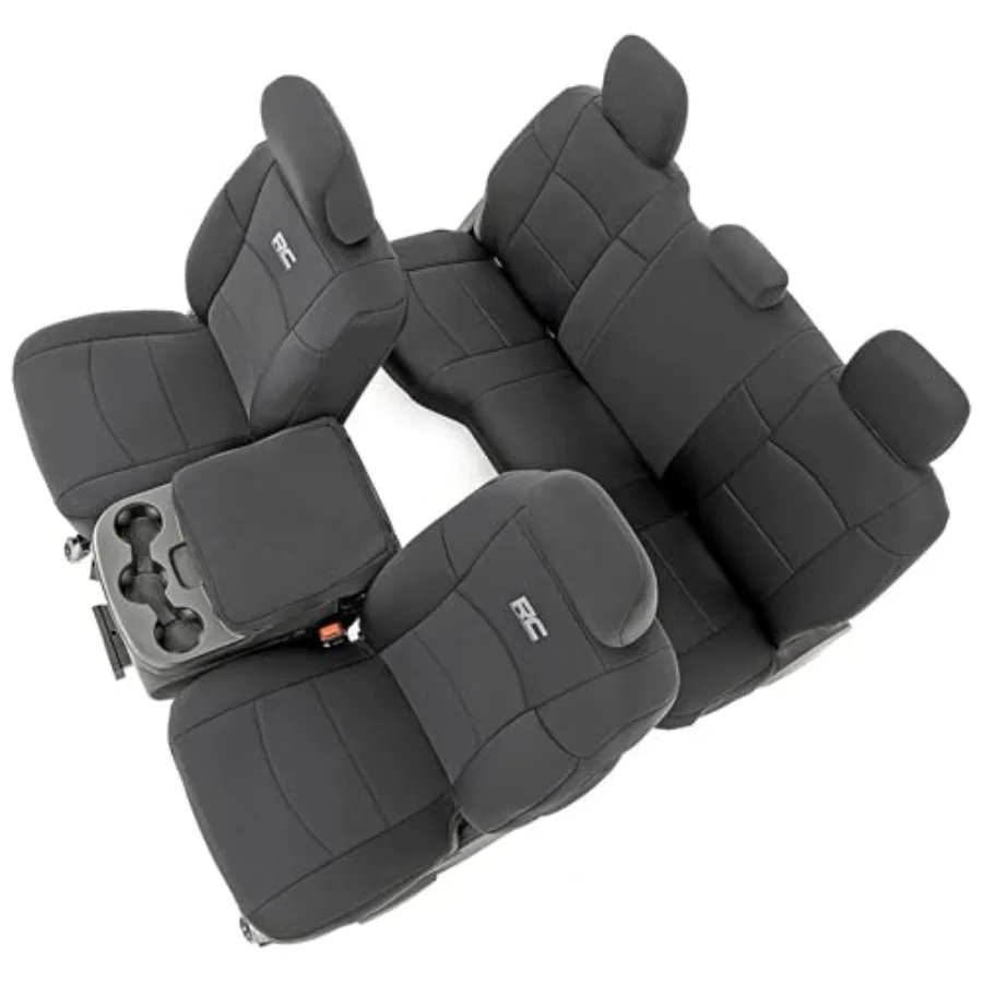 Neoprene Seat Covers for Dodge Ram 2019-2024 - UV Water Resistant Foam Padded Truck Seat Covers - Full Set Black Front Rear
Neoprene Seat Covers for Dodge Ram 2019-2024 - UV Water Resistant Foam Padded Truck Seat Covers - Full Set Black Front Rear