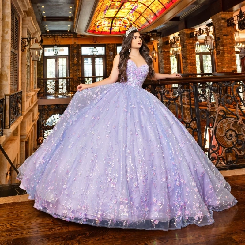 Lilac Princess Ball Gown Quinceanera Dresses Off Shoulder Sequined Beaded Crystals Tull Sweet 16 Party Gown Lace-Up Vestidos De
Lilac Princess Ball Gown Quinceanera Dresses Off Shoulder Sequined Beaded Crystals Tull Sweet 16 Party Gown Lace-Up Vestidos De