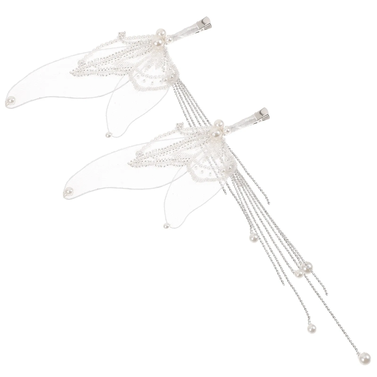 1Pair Butterfly Tassel Hair Clips Women Wedding Bride Accessory Eye Catching Design Daily Party Wear Hair Clips
1Pair Butterfly Tassel Hair Clips Women Wedding Bride Accessory Eye Catching Design Daily Party Wear Hair Clips