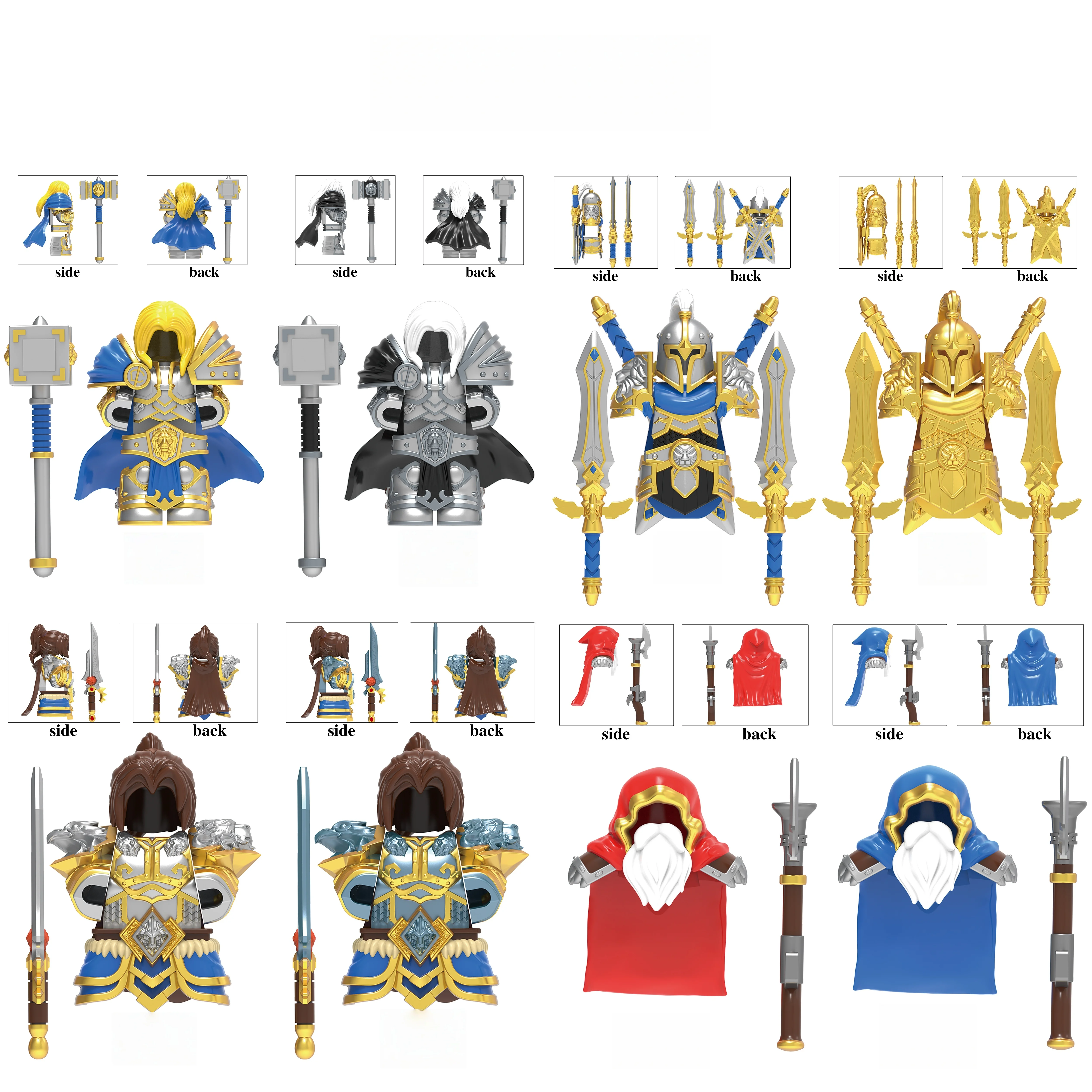 MOC Medieval Stormwind Soldiers Golden Knights Building Blocks Accessories Helmet Sword Weapons Action Figures Kids Toys Gifts 
MOC Medieval Stormwind Soldiers Golden Knights Building Blocks Accessories Helmet Sword Weapons Action Figures Kids Toys Gifts