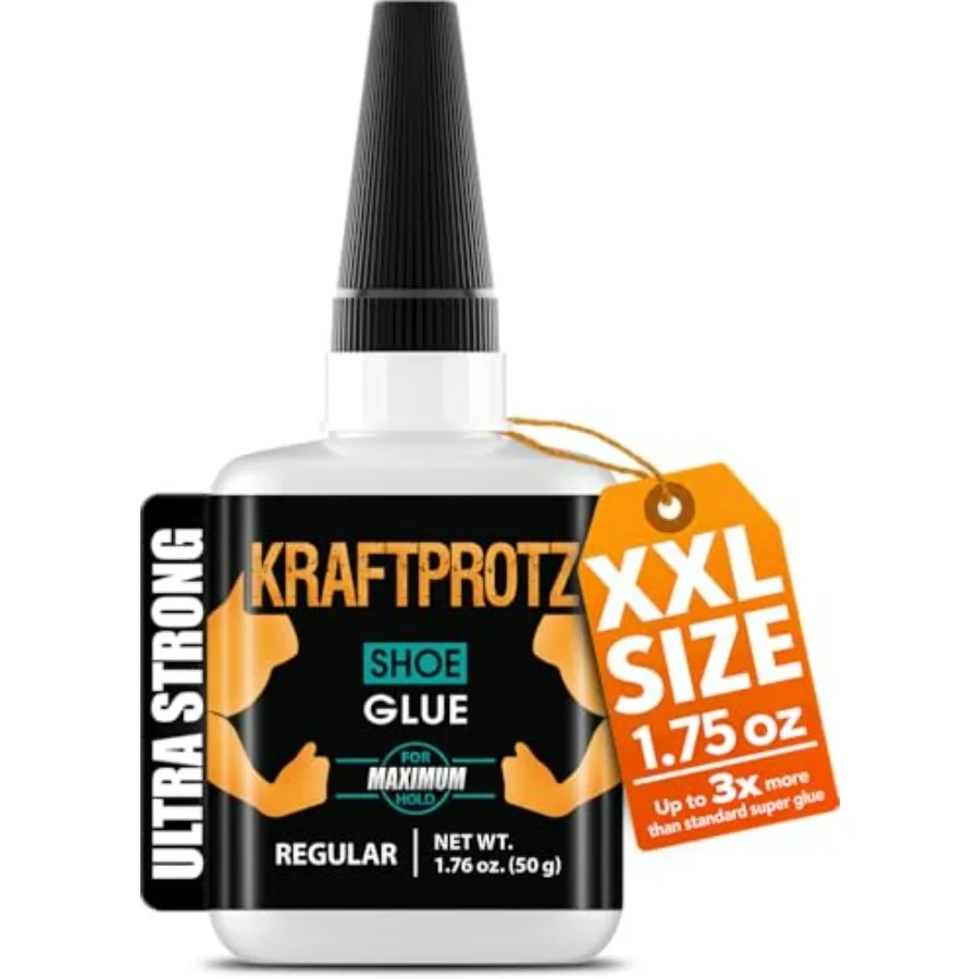 Shoe Glue oz XXL for Sole Separation, Cracks and Seams in Sneakers, Boots and Work Shoes Waterproof, Fast-Drying CA Bond for Le
Shoe Glue oz XXL for Sole Separation, Cracks and Seams in Sneakers, Boots and Work Shoes Waterproof, Fast-Drying CA Bond for Le