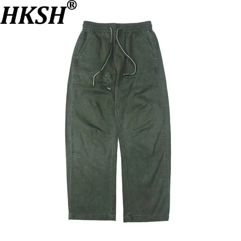 HKSH Spring New Men's Tide Retro Double-Knee Cut Japanese Distressed Washed Cargo Pants Casual Loose Drawstring Straight HK21971
HKSH Spring New Men's Tide Retro Double-Knee Cut Japanese Distressed Washed Cargo Pants Casual Loose Drawstring Straight HK21971