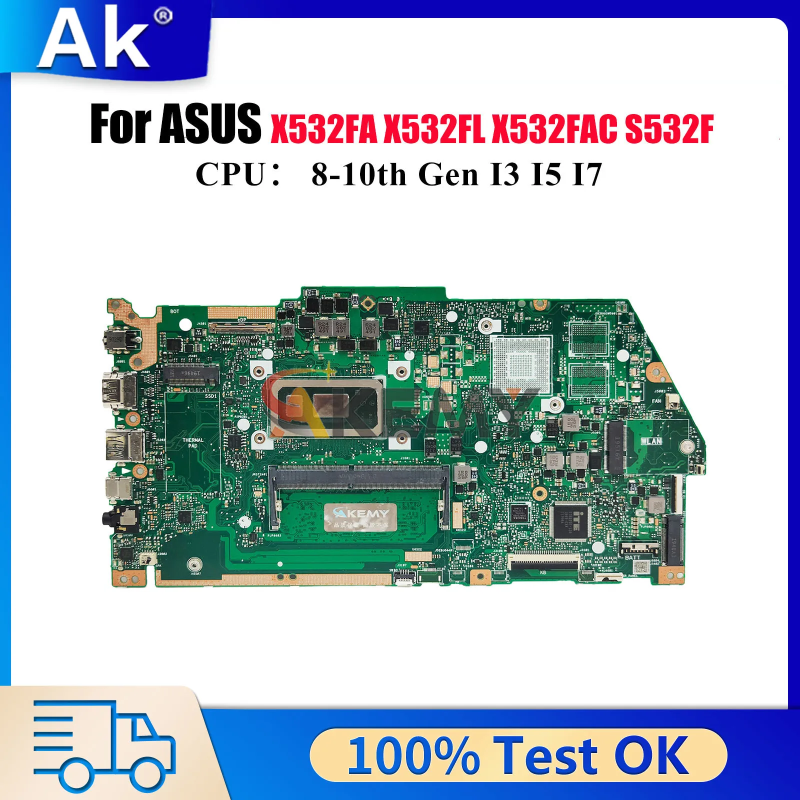 X532FA Материнская плата для ноутбука ASUS S531F K531F X532FL V532F S532F X532FAC V531F S5500F K532F X532F X532FL Материнская плата I3 I5 I7 CPU
X532FA Материнская плата для ноутбука ASUS S531F K531F X532FL V532F S532F X532FAC V531F S5500F K532F X532F X532FL Материнская плата I3 I5 I7 CPU