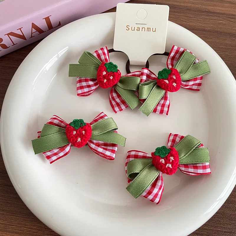 Red Plaid Wool Strawberry Duck Bill Clip Pair Girl Baby Fruit Hair Band Little Princess Headrope Hair Christmas Green Clips ZX07
Red Plaid Wool Strawberry Duck Bill Clip Pair Girl Baby Fruit Hair Band Little Princess Headrope Hair Christmas Green Clips ZX07