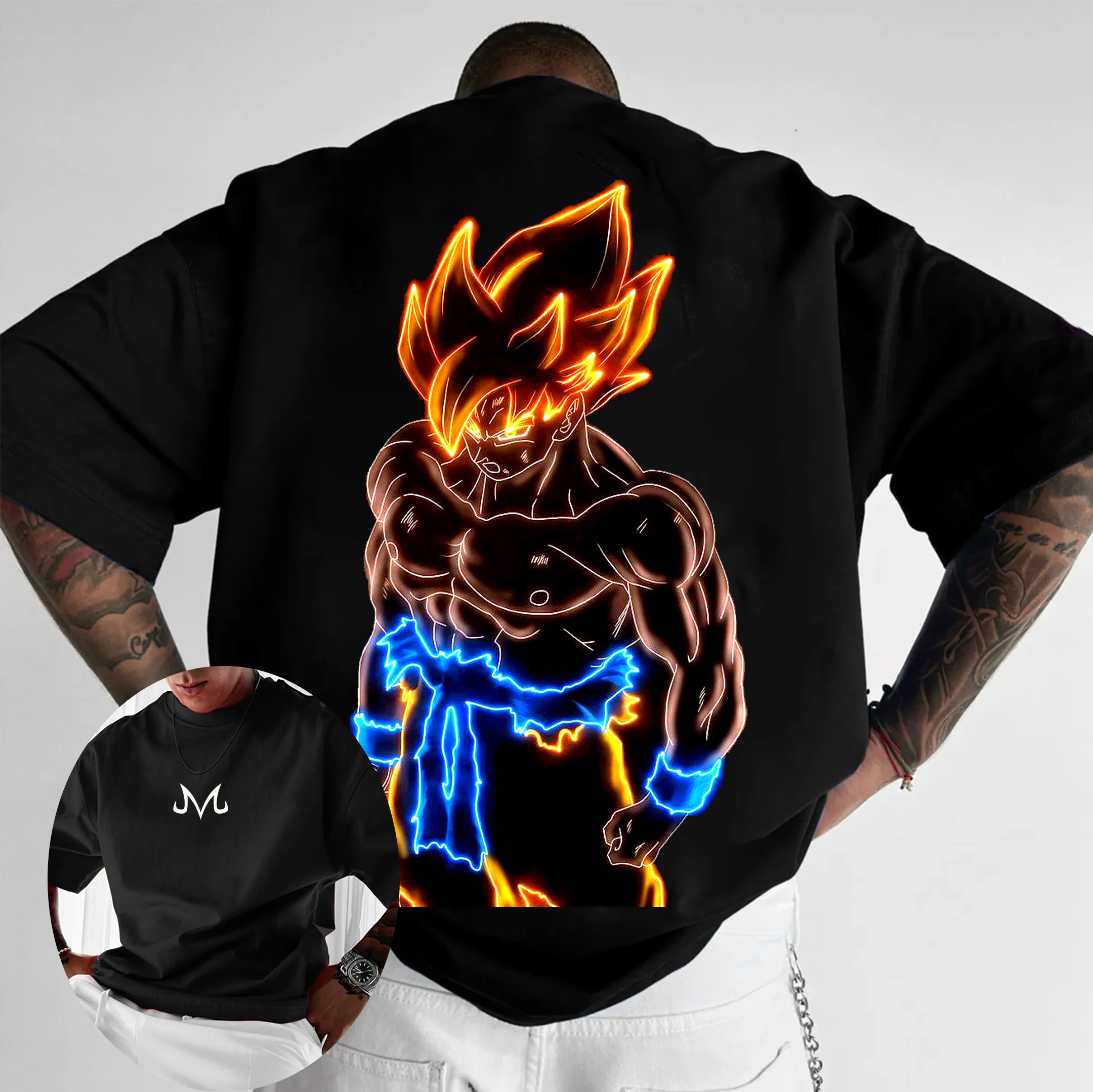2026 Summer Dragon Ball 40th Super Saiyan Gohan Black Cotton Back Print Vintage Oversized Casual Unisex T-Shirt for Fans Y2k
2026 Summer Dragon Ball 40th Super Saiyan Gohan Black Cotton Back Print Vintage Oversized Casual Unisex T-Shirt for Fans Y2k