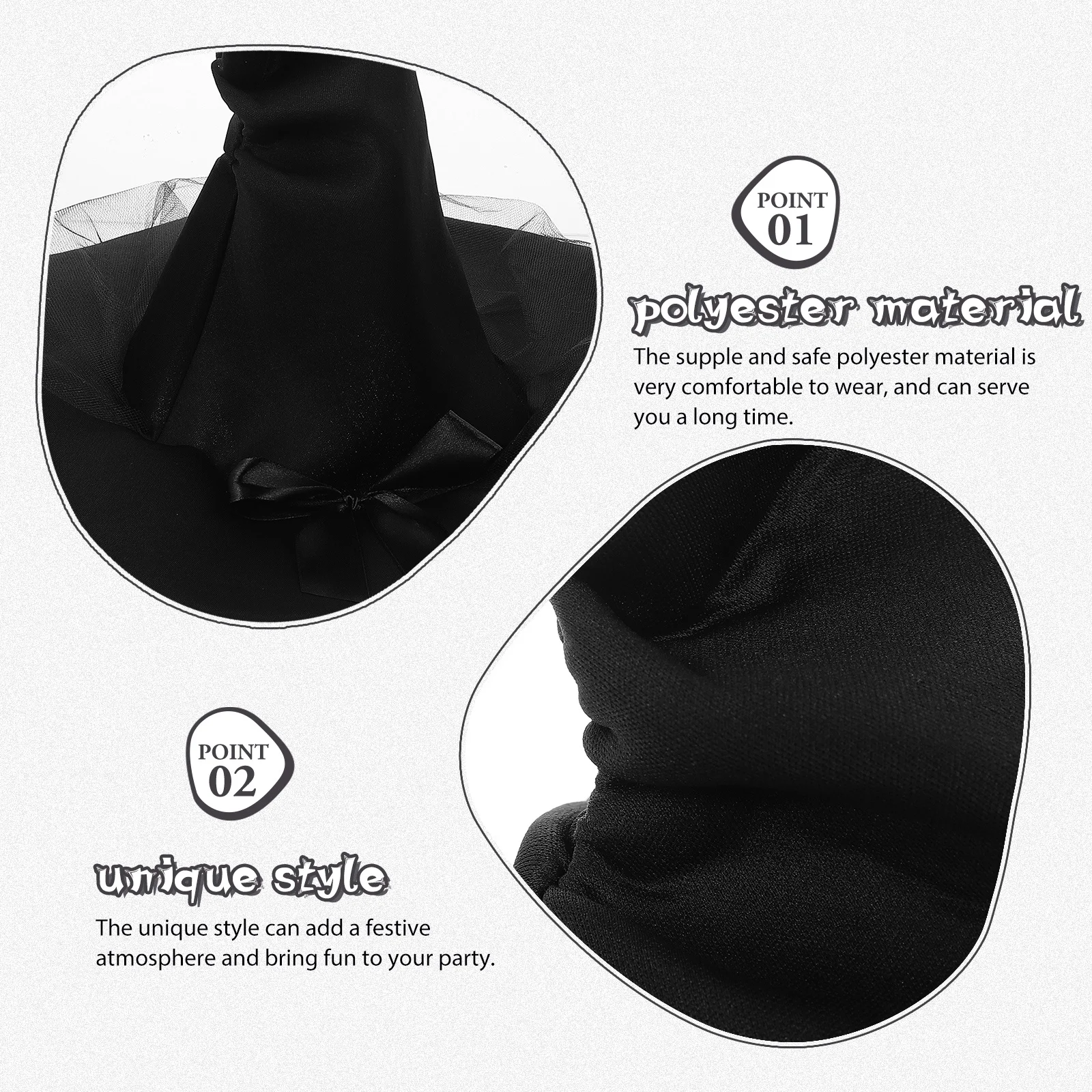 Halloween Witch Hat Wide Brim Comfortable Polyester Halloween Costume Cosplay Decoration Witch Hat Ornament Cosplay Costume
Halloween Witch Hat Wide Brim Comfortable Polyester Halloween Costume Cosplay Decoration Witch Hat Ornament Cosplay Costume