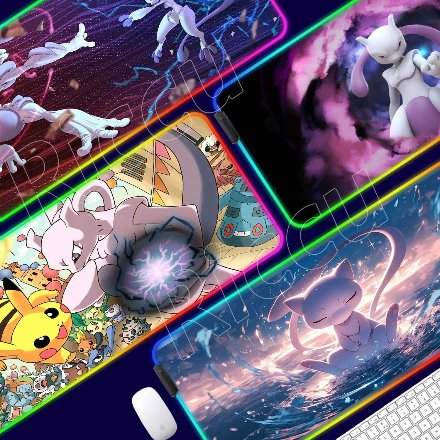 Cool RGB Mouse Pad P-Pokemon Mewtwo Game Computer Mouse Mat Pc Backlight Mousepad Carpet Gaming Gengar Mew Keyboard LED Desk Mat
Cool RGB Mouse Pad P-Pokemon Mewtwo Game Computer Mouse Mat Pc Backlight Mousepad Carpet Gaming Gengar Mew Keyboard LED Desk Mat