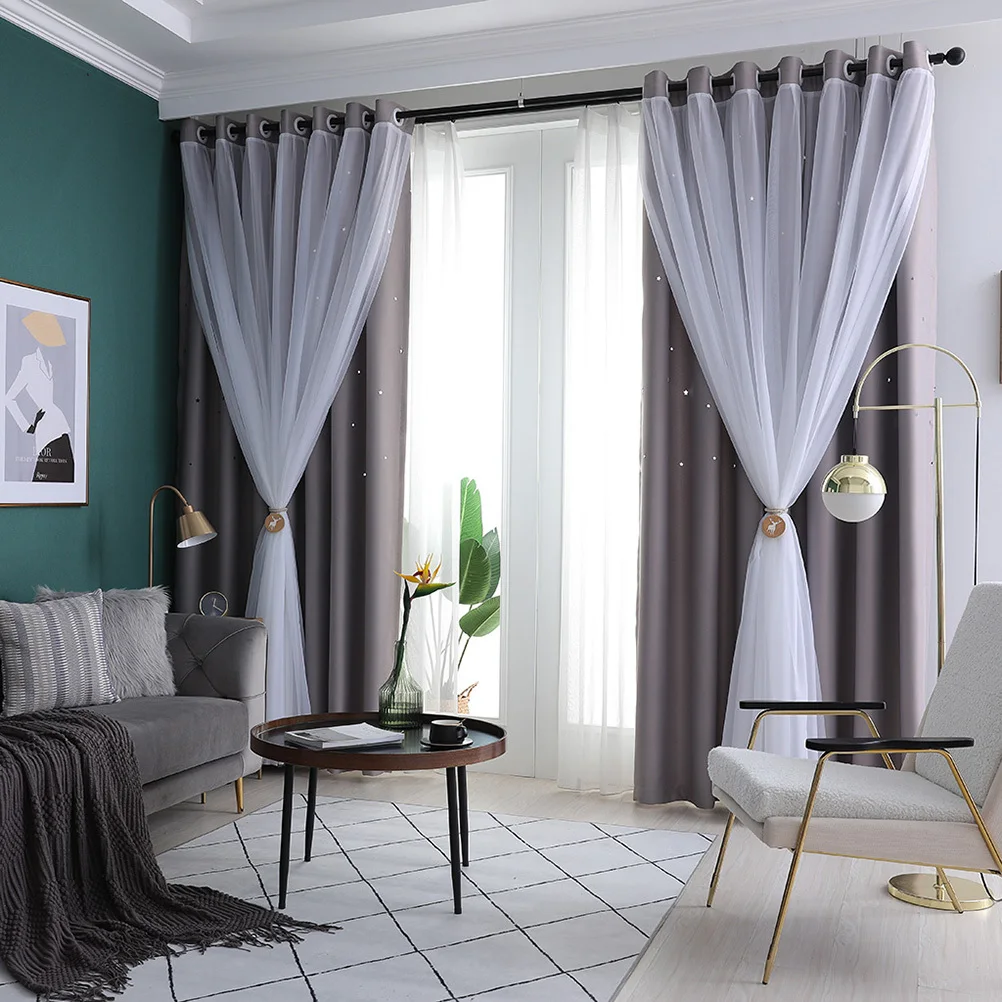 1Pcs Double Layer Blackout Curtain Hollow-Out Grey 250x100cm Stylish Window Curtain for Home Bedroom Living Room Decoration
1Pcs Double Layer Blackout Curtain Hollow-Out Grey 250x100cm Stylish Window Curtain for Home Bedroom Living Room Decoration