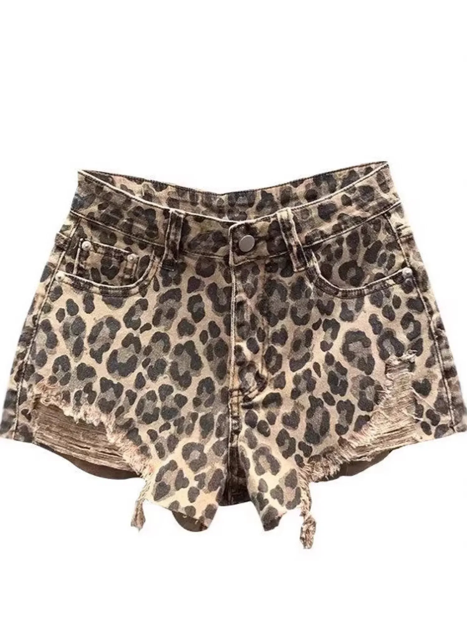 Women's High Waisted Leopard Print Denim Shorts Y2K Distressed Ripped Jeans Shorts Frayed Hem Summer Streetwear Hot Pants
Women's High Waisted Leopard Print Denim Shorts Y2K Distressed Ripped Jeans Shorts Frayed Hem Summer Streetwear Hot Pants