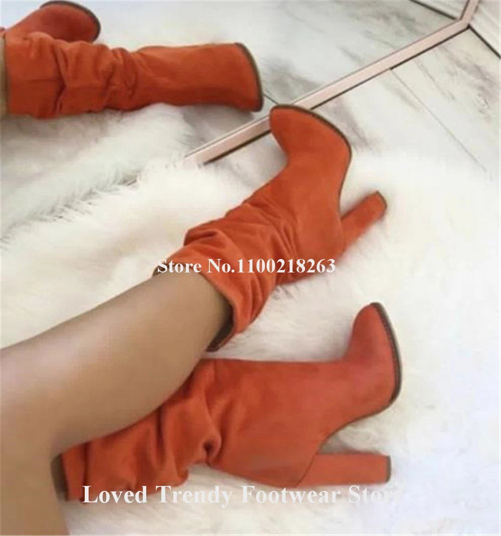 Western Fashion Suede Slip-on Mid-calf Chunky Heel Boots Sexy Round Toe Thick Heel Long Boots Big Size High Heel Boots
Western Fashion Suede Slip-on Mid-calf Chunky Heel Boots Sexy Round Toe Thick Heel Long Boots Big Size High Heel Boots
