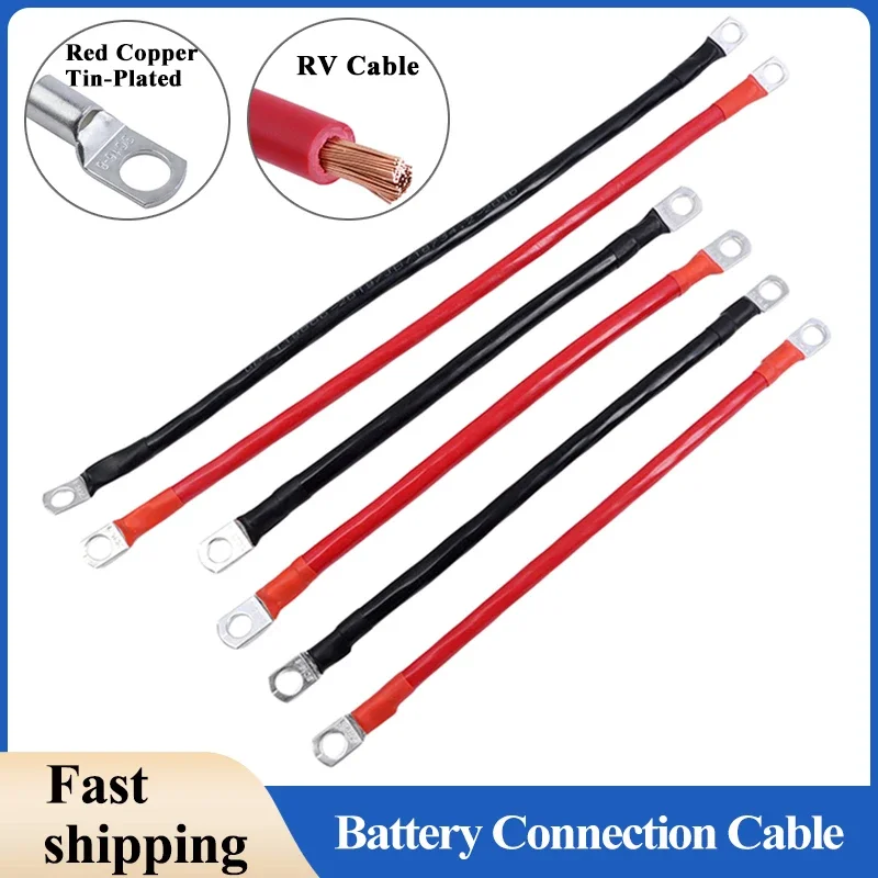 Battery Inverter Connection Cable Set with M8 SC Terminals 8/6/4/2 AWG 10/16/25/35mm² UPS Wire Red Copper Core Tin-plated Lug
Battery Inverter Connection Cable Set with M8 SC Terminals 8/6/4/2 AWG 10/16/25/35mm² UPS Wire Red Copper Core Tin-plated Lug