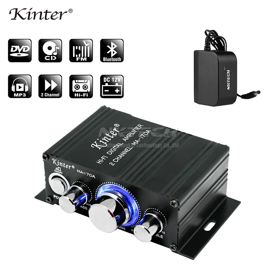 Автомобильный усилитель мощности, 2 канала, 15 Вт, Bluetooth, MP3, FM, USB, SD, DVD, микрофон
Автомобильный усилитель мощности, 2 канала, 15 Вт, Bluetooth, MP3, FM, USB, SD, DVD, микрофон