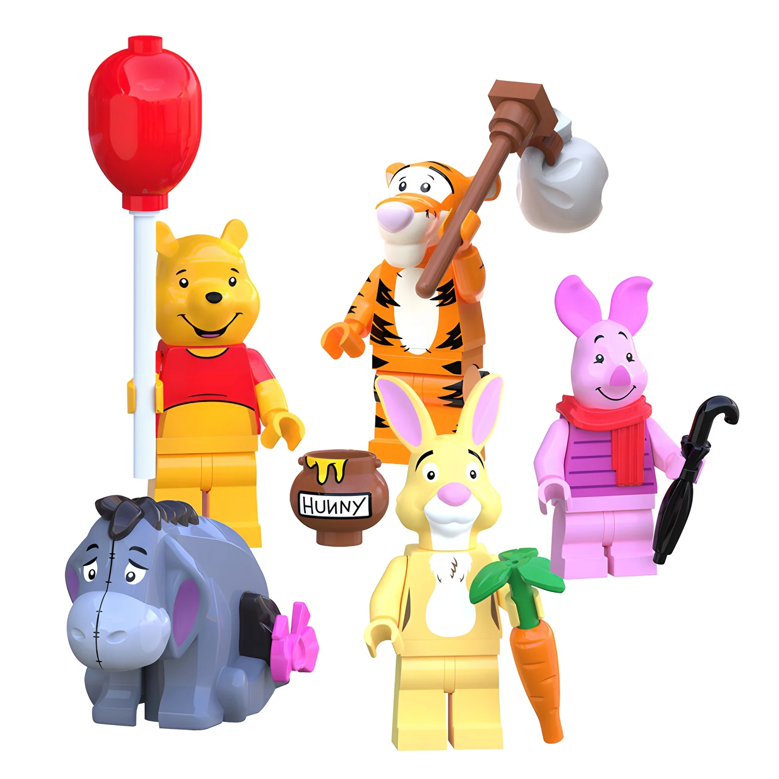 Disney 66001-66005 Building Block Figures,including Winnie the Pooh,Rabbit,Piglet,Tigger,Eeyore, collectible creative gift
Disney 66001-66005 Building Block Figures,including Winnie the Pooh,Rabbit,Piglet,Tigger,Eeyore, collectible creative gift