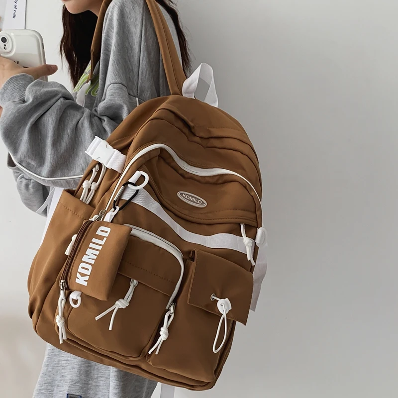 Trendy Cool Women Backpack Men Multi Pocket Schoolbag Teen Girl Boy High Capacity Nylon College Backpack Female Travel Bookbag
Trendy Cool Women Backpack Men Multi Pocket Schoolbag Teen Girl Boy High Capacity Nylon College Backpack Female Travel Bookbag