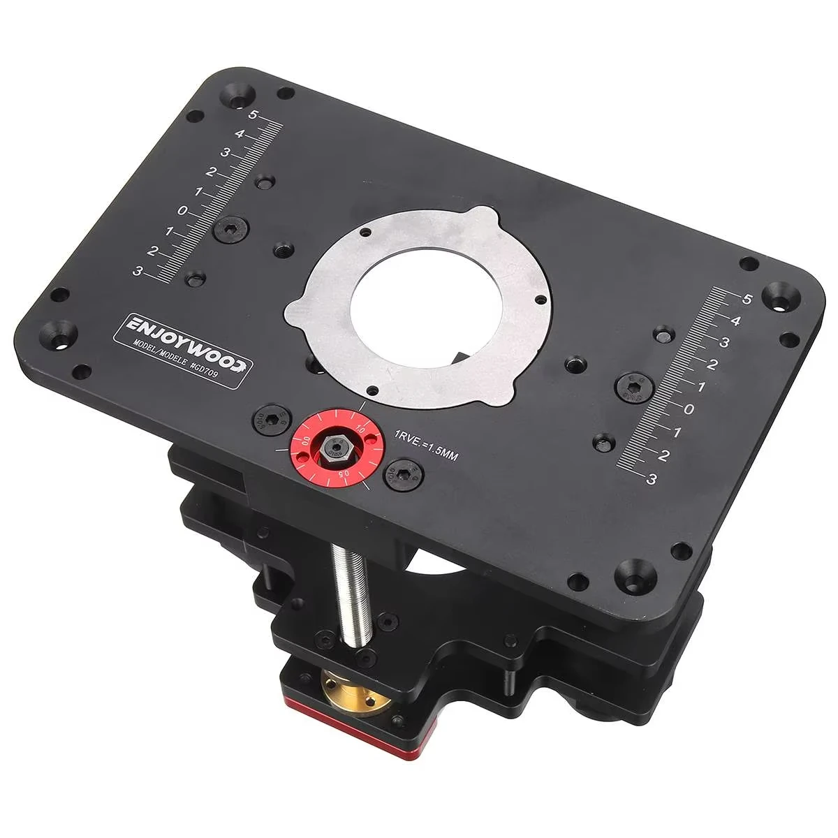 GD709 Router Lift for 65mm 69mm Wood Router Table Set Up Lift with Plate Precision Woodworking Tool
GD709 Router Lift for 65mm 69mm Wood Router Table Set Up Lift with Plate Precision Woodworking Tool