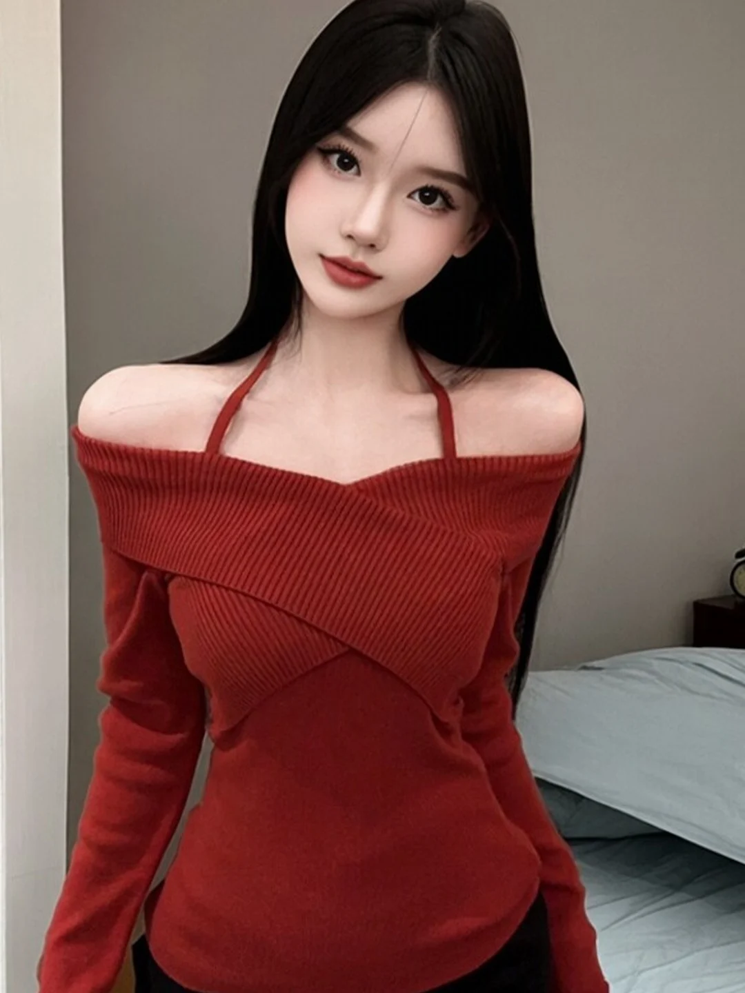 Women's Slim Fit V-Neck Knitwear Casual Style Neck Hanging Top Fashionable Autumn New Arrival Breathable Polyester Fiber
Women's Slim Fit V-Neck Knitwear Casual Style Neck Hanging Top Fashionable Autumn New Arrival Breathable Polyester Fiber