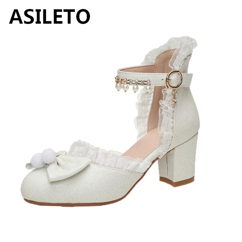ASILETO Lolita Style Girls Pumps Buckle Strap Bowknot Plus Size Sweet Mary Janes Shoes Spring 5.5cm Block Heels Blue Flower Cute
ASILETO Lolita Style Girls Pumps Buckle Strap Bowknot Plus Size Sweet Mary Janes Shoes Spring 5.5cm Block Heels Blue Flower Cute