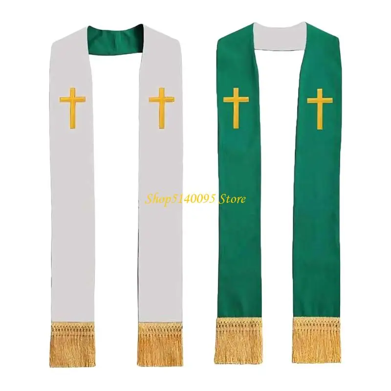 DXAE Clergy Stole with Decorative Embroidery and Fringed Accent for Sermons Worship
DXAE Clergy Stole with Decorative Embroidery and Fringed Accent for Sermons Worship