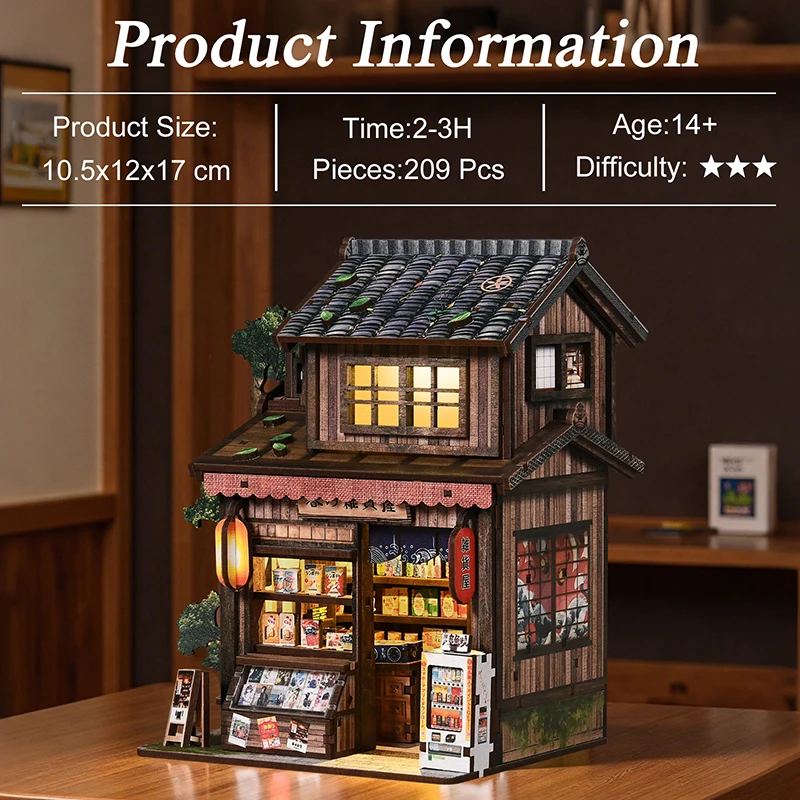 Japan Book Nook Kit DIY 3D Wooden Puzzle Miniature Dollhouse Wooden Dollhouse Accessories
Japan Book Nook Kit DIY 3D Wooden Puzzle Miniature Dollhouse Wooden Dollhouse Accessories