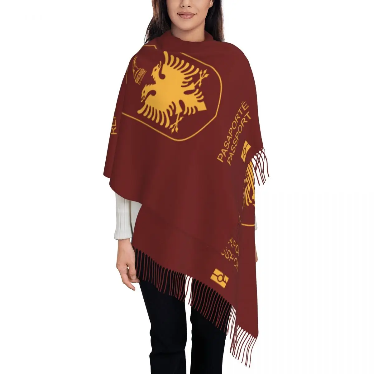 Женский шарф с кисточками для паспорта Албании на заказ, мягкая шаль, женские зимние осенние шарфы
Женский шарф с кисточками для паспорта Албании на заказ, мягкая шаль, женские зимние осенние шарфы
