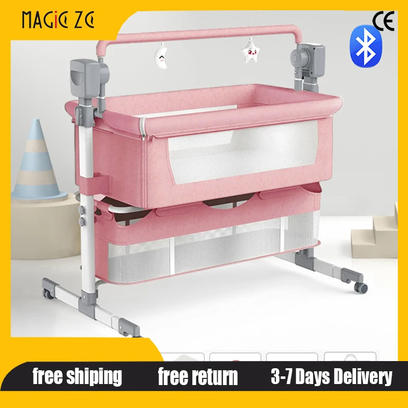 Электрическая детская кроватка-качалка с Bluetooth, легко моющаяся, с матрасом, для новорожденных и малышей
Электрическая детская кроватка-качалка с Bluetooth, легко моющаяся, с матрасом, для новорожденных и малышей
