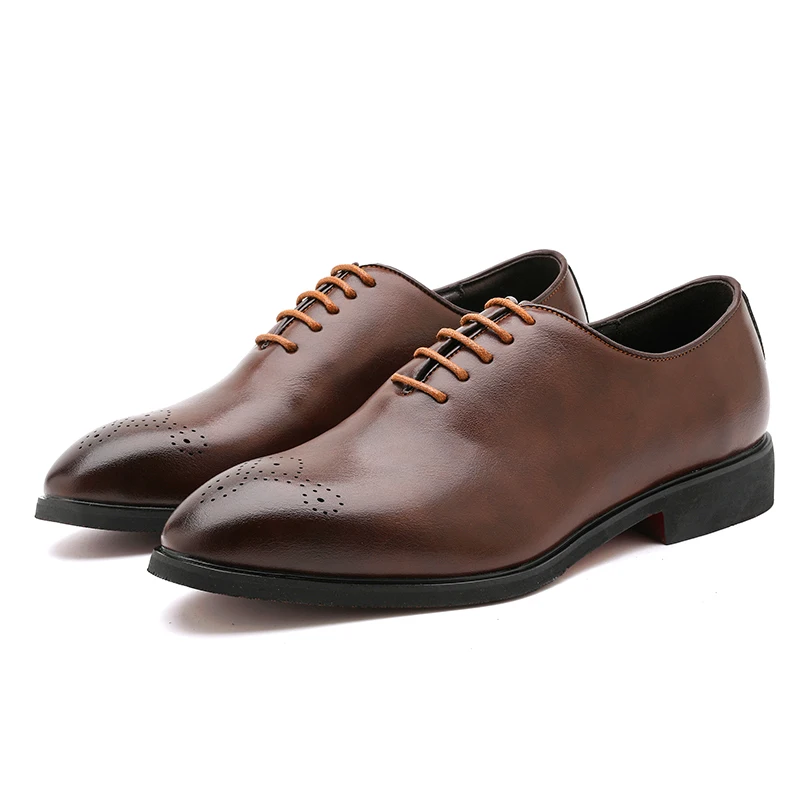Luxury Designer New Brown Men's Pointed Lace Up Brogues Oxford Shoes Male Wedding Dress Homecoming Formal Wedding Footwear
Luxury Designer New Brown Men's Pointed Lace Up Brogues Oxford Shoes Male Wedding Dress Homecoming Formal Wedding Footwear
