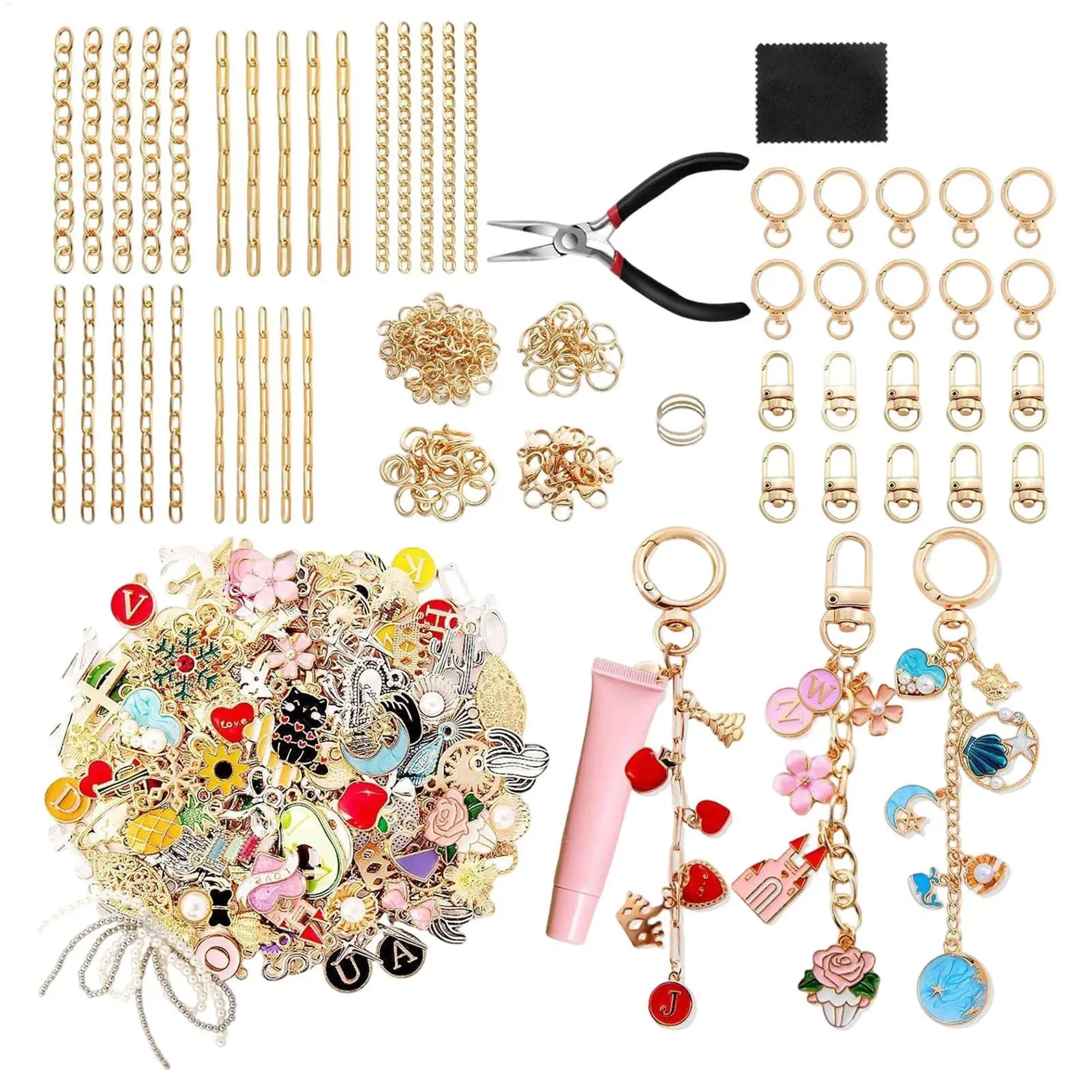 325-комплект для изготовления сумок «сделай сам», полный набор ювелирных изделий, креативный подарок для брелков и доступа, подростков, взрослых, художественной терапии
325-комплект для изготовления сумок «сделай сам», полный набор ювелирных изделий, креативный подарок для брелков и доступа, подростков, взрослых, художественной терапии