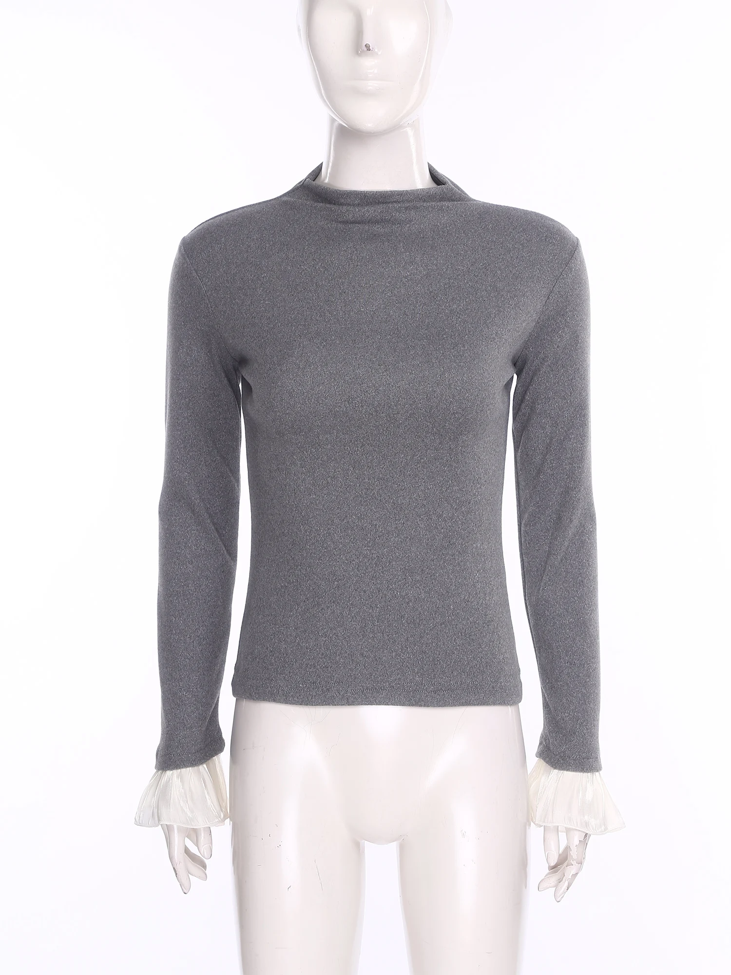 Женская базовая многослойная блузка, футболки, водолазка с длинными рукавами и плиссированными расклешенными манжетами, пуловер, футболка, топ для повседневного свиданий
Женская базовая многослойная блузка, футболки, водолазка с длинными рукавами и плиссированными расклешенными манжетами, пуловер, футболка, топ для повседневного свиданий