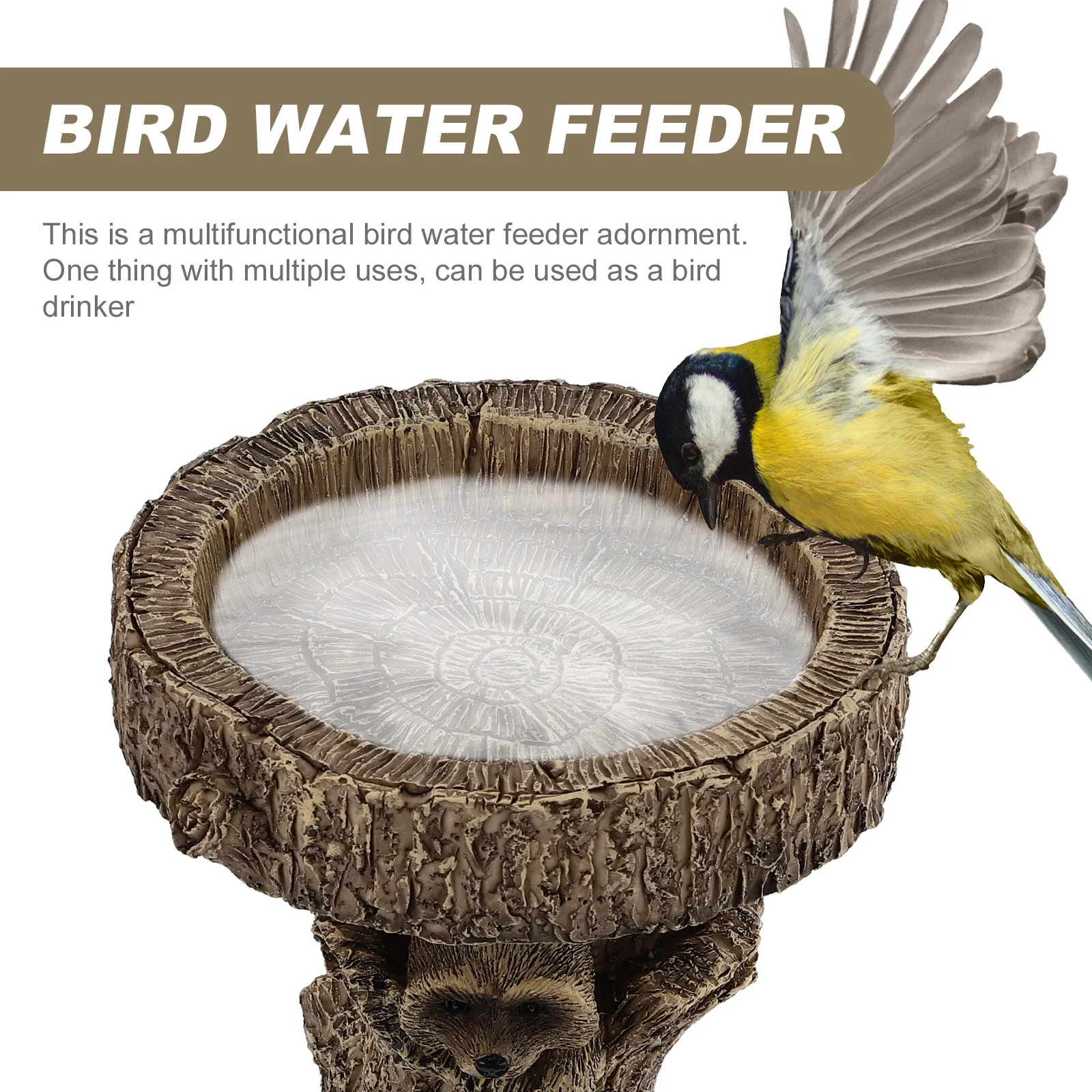 1Pcs Resin Bird Water Feeder Decorative Raccoon Garden Ornament Yard Adornment Decoration Raccoon Statue
1Pcs Resin Bird Water Feeder Decorative Raccoon Garden Ornament Yard Adornment Decoration Raccoon Statue