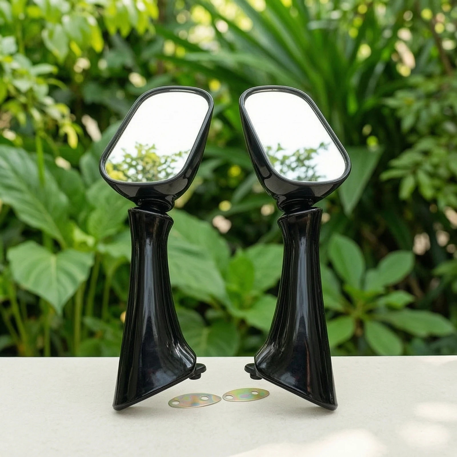 Motorcycle Mirrors with Mounting Plates Easy to Install Motorcycle Rearview Mirrors Rear View Mirror Aerodynamic Compact
Motorcycle Mirrors with Mounting Plates Easy to Install Motorcycle Rearview Mirrors Rear View Mirror Aerodynamic Compact