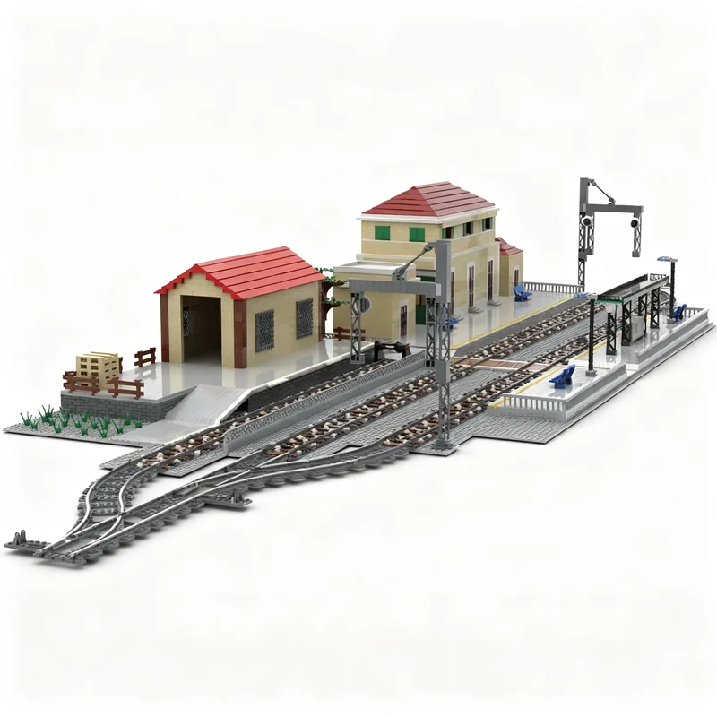 7595 деталей MOC: Модель второстепенной железнодорожной станции, конструктор, игрушка для сборки, рождественский подарок, креативная идея для самостоятельной сборки
7595 деталей MOC: Модель второстепенной железнодорожной станции, конструктор, игрушка для сборки, рождественский подарок, креативная идея для самостоятельной сборки