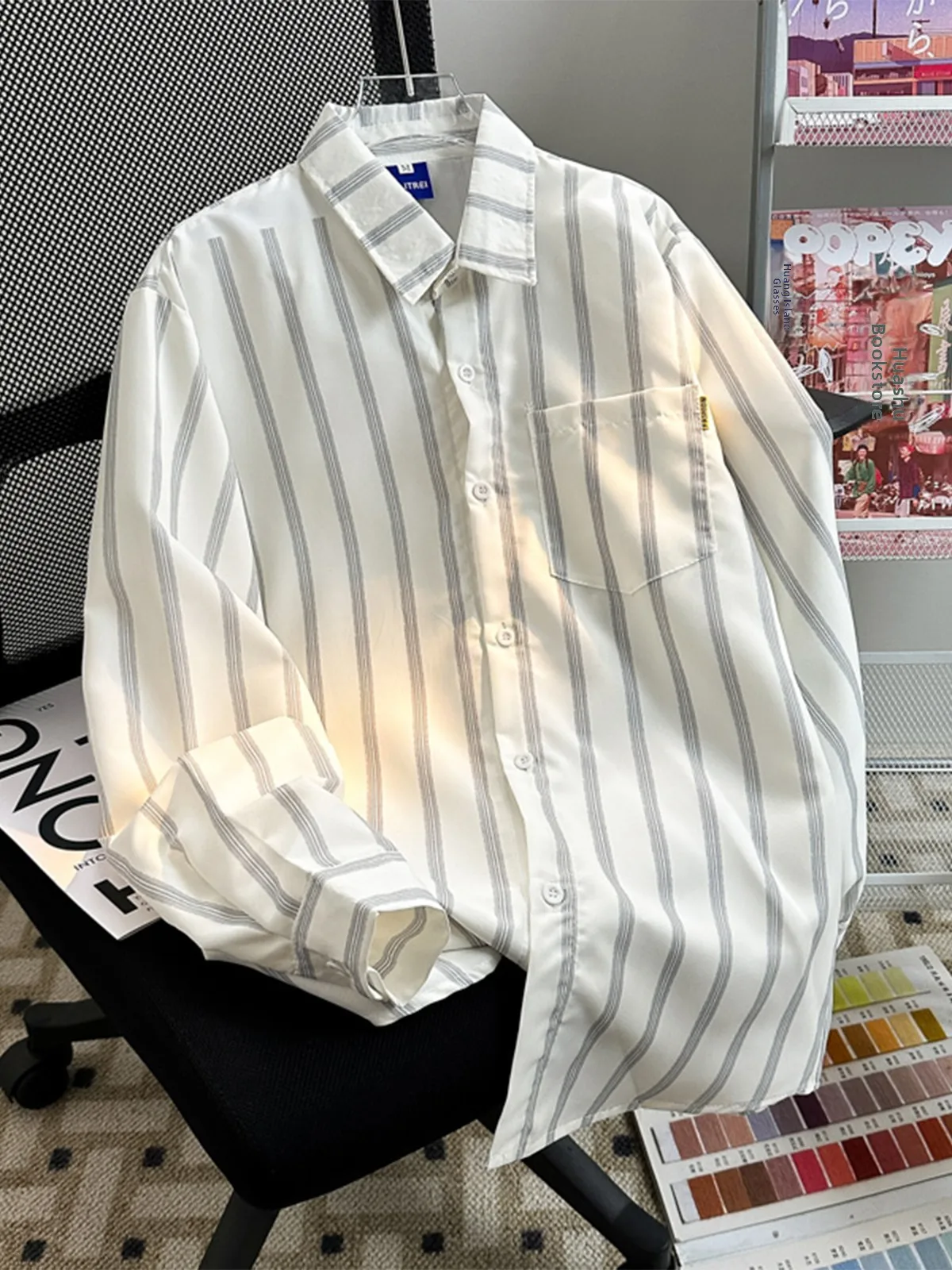 Men's Striped Shirt Casual Long Sleeve Loose Fit Spring Summer New Style Fashion Brand Outerwear Youth Popular Daily Wear
Men's Striped Shirt Casual Long Sleeve Loose Fit Spring Summer New Style Fashion Brand Outerwear Youth Popular Daily Wear
