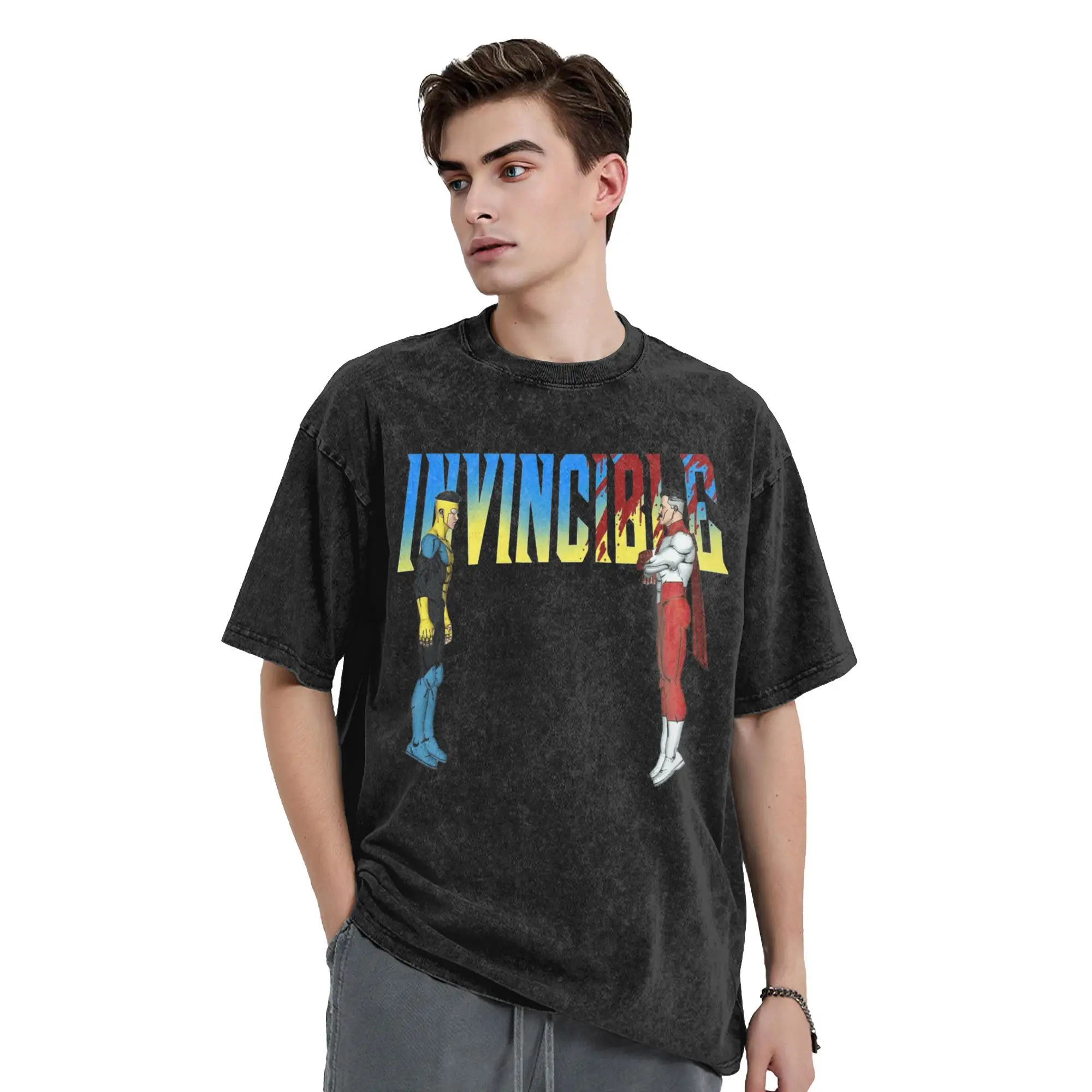 Invincible T Shirt Standoff Loose T Shirts Short Sleeve Vintage Tops Summer Cotton Crewneck Big Size Clothes
Invincible T Shirt Standoff Loose T Shirts Short Sleeve Vintage Tops Summer Cotton Crewneck Big Size Clothes