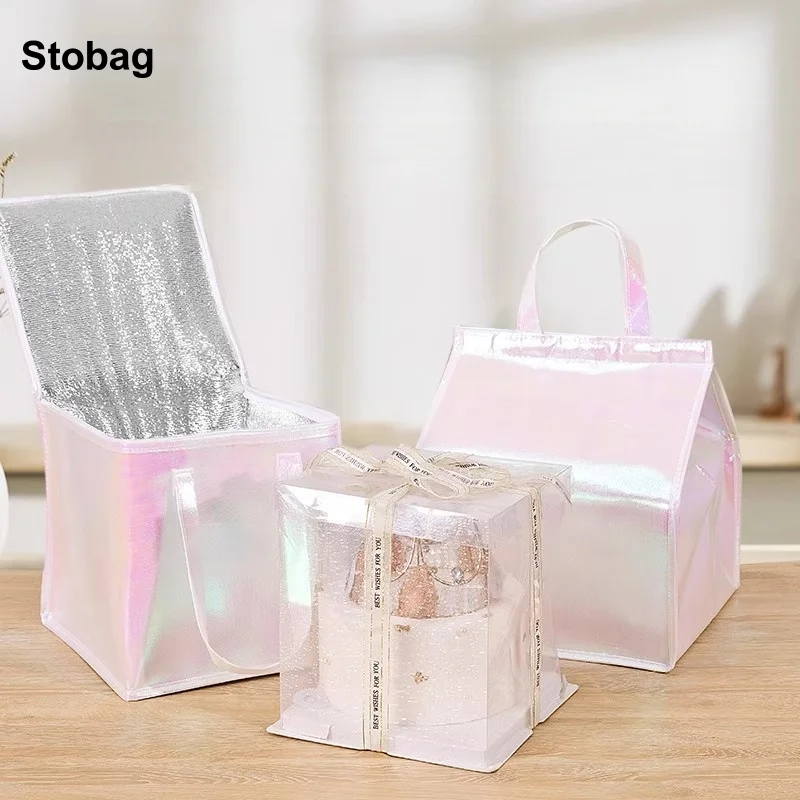 StoBag 5pcs Laser Color Non-woven Insulation Tote Bag Fabric for Cake Food Drinks Package Keep Warm Cold Delivery Portable Pouch
StoBag 5pcs Laser Color Non-woven Insulation Tote Bag Fabric for Cake Food Drinks Package Keep Warm Cold Delivery Portable Pouch