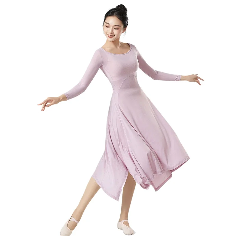 Women Modern Dance Long Dress Solid Latin Practice Clothes Irregular Split Hemline Folk Adult Latin Costumes Waltz Cha Cha
Women Modern Dance Long Dress Solid Latin Practice Clothes Irregular Split Hemline Folk Adult Latin Costumes Waltz Cha Cha