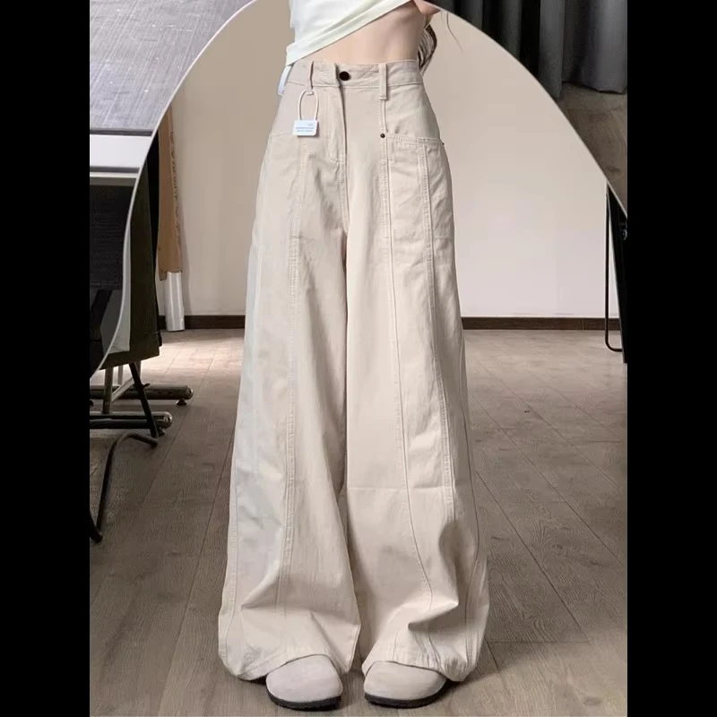 GG Khaki Cargo Jeans Women High Waist Straight Wide Leg Pants Loose Casual Slim Fit Fall Spring
GG Khaki Cargo Jeans Women High Waist Straight Wide Leg Pants Loose Casual Slim Fit Fall Spring