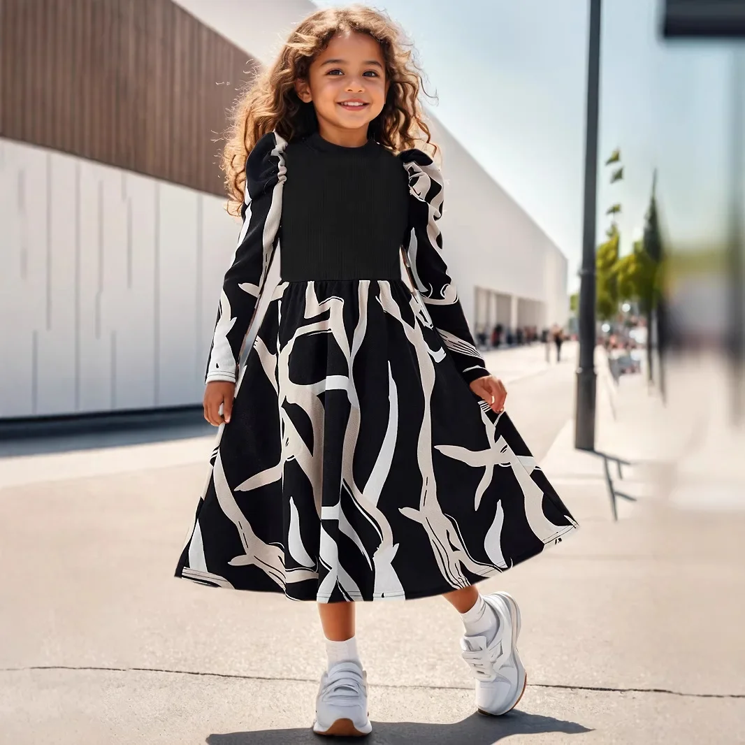 New 2025 Spring Summer Baby Girls Geometric Print Puff Long Sleeve Round Neck Dress Loose A-line Princess Dresses Clothing
New 2025 Spring Summer Baby Girls Geometric Print Puff Long Sleeve Round Neck Dress Loose A-line Princess Dresses Clothing