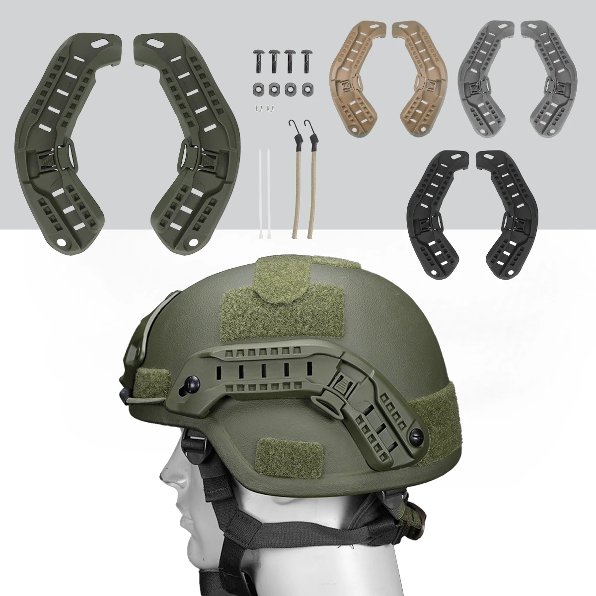 Helmet Side Guide Rail Tactical MICH2000 1 Set ABS ARC Outdoors Hunting Helmet Accessories Helmet Mount Installation
Helmet Side Guide Rail Tactical MICH2000 1 Set ABS ARC Outdoors Hunting Helmet Accessories Helmet Mount Installation