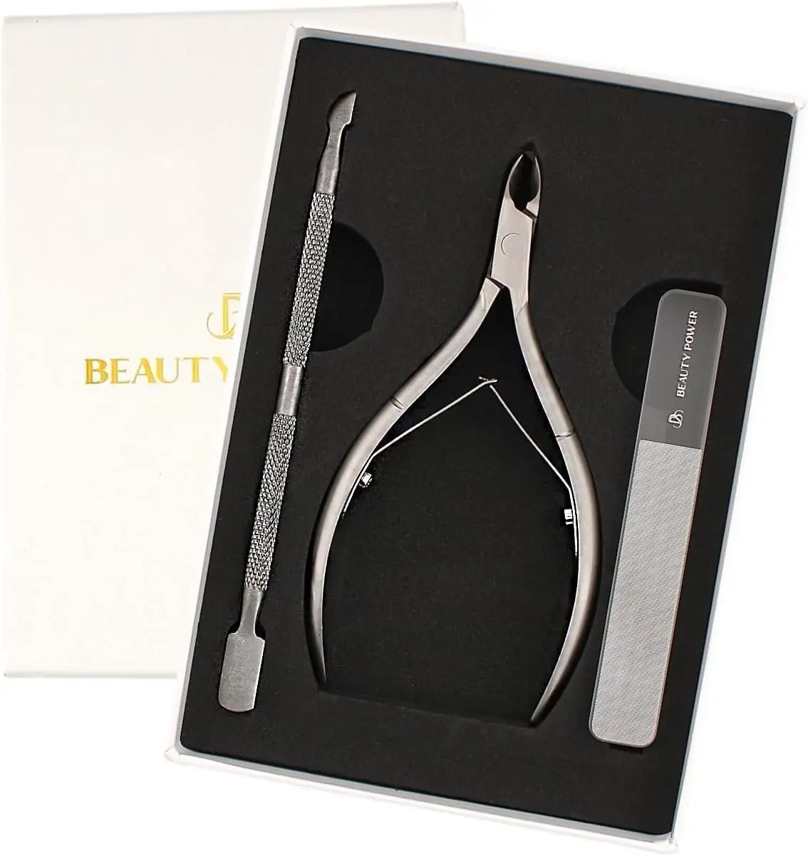 3-in-1 Cuticle Trimmer with Nano Nail File - Stainless Steel Manicure & Pedicure Tool for Fingernails
3-in-1 Cuticle Trimmer with Nano Nail File - Stainless Steel Manicure & Pedicure Tool for Fingernails